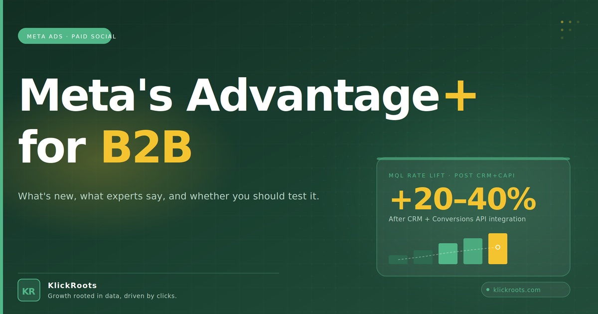 Meta’s Advantage+ for B2B